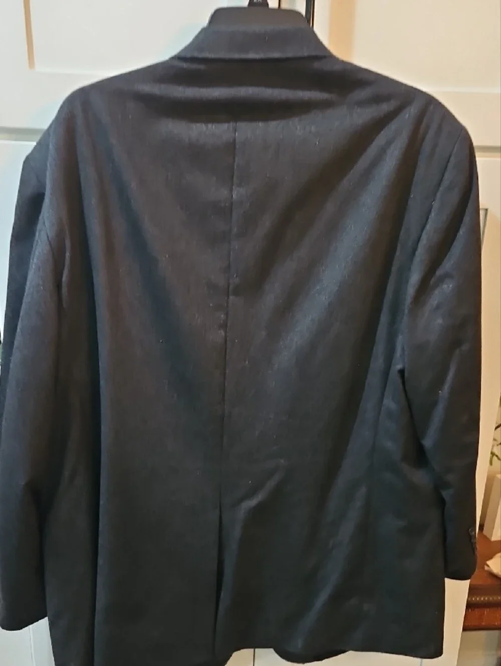 Men's Classic Black Blazer Wool  52 L